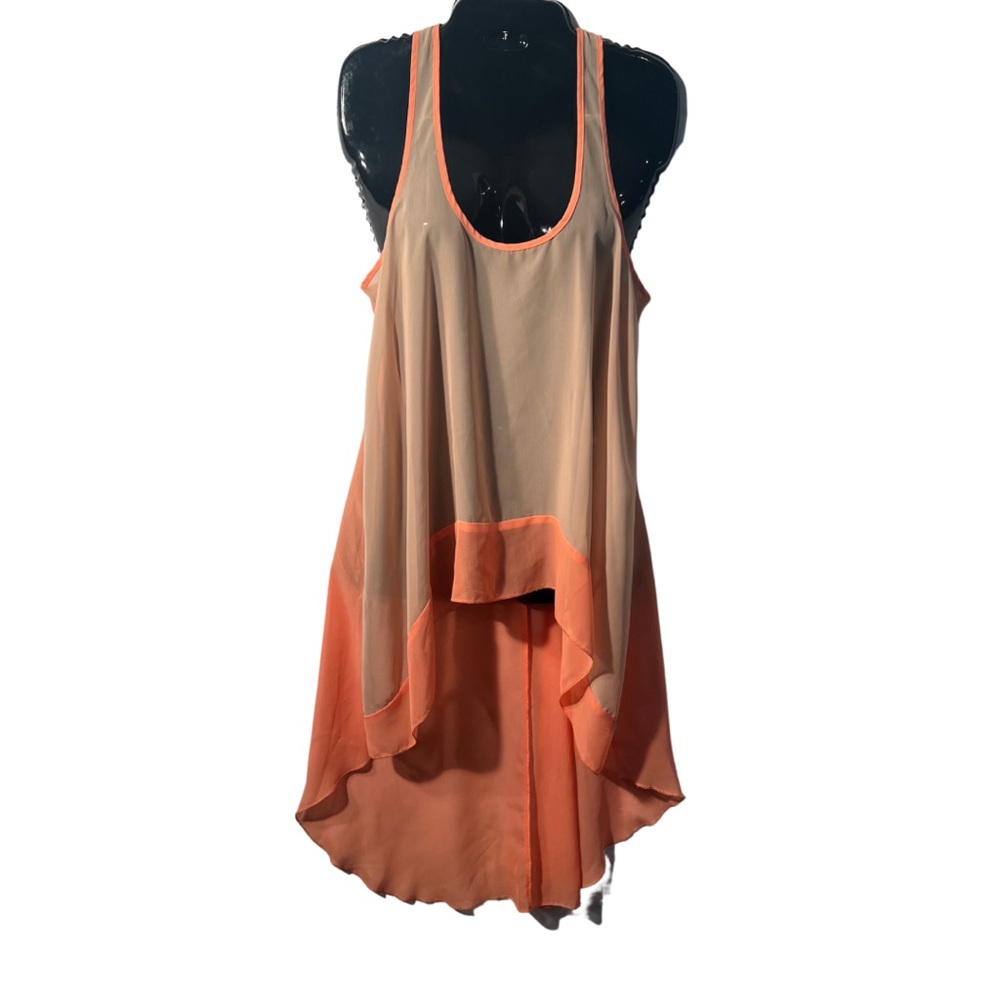 PRETTY REBELLIOUS Sheer Swimsuit cover up| Size: Medium| Color: Orange